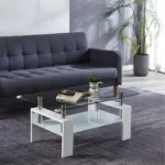 A08-2 Glass Top Wood Table Coffee Table by Artisan furniture - Image 9
