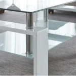 A08-2 Glass Top Wood Table Coffee Table by Artisan furniture - Image 11