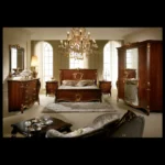 Donatello Italian Bedroom Set in Walnut Finish