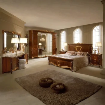 Donatello Italian Bedroom Set in Walnut Finish