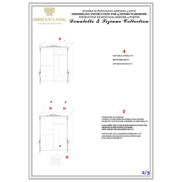 Donatello Italian Bedroom Set in Walnut Finish By ESF Furniture - Image 13