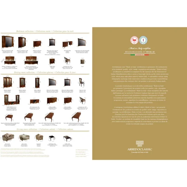 Donatello Italian Bedroom Set in Walnut Finish