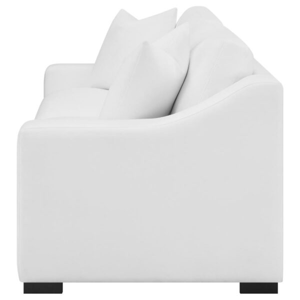 Ashlyn Upholstered Sloped Arms Sofa White 509891 by Coaster Furniture 15