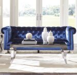Bleker Tufted Tuxedo Arm Sofa Blue 509481 by Coaster Furniture 9