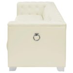 Chaviano Tufted Upholstered Sofa Pearl White 505391 by Coaster Furniture 30