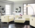 Chaviano Tufted Upholstered Sofa Pearl White 505391 by Coaster Furniture 35