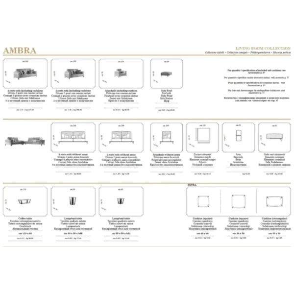 Mat ArredoAmbra Living Set by Arredoclassic Italy