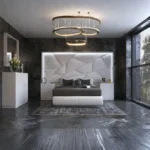 Mat Majesty White Bedroom Set with Light and Kiu Cases