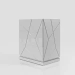 Mat Majesty White Bedroom Set with Light and Kiu Cases