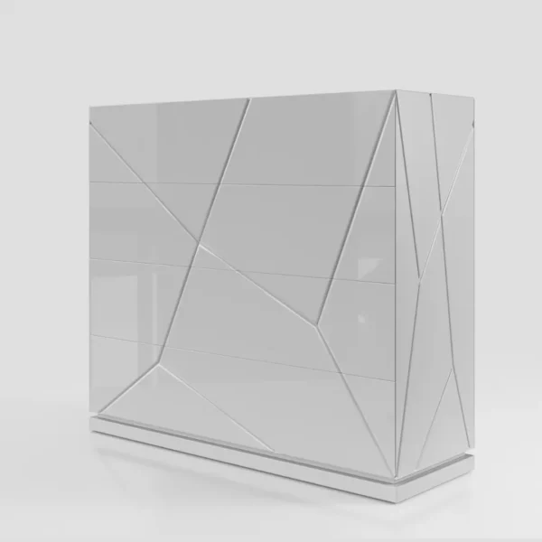 Mat Majesty White Bedroom Set with Light and Kiu Cases