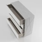 Mat Majesty White Bedroom Set with Light and Kiu Cases