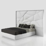 Mat Majesty White Bedroom Set with Light and Kiu Cases