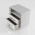 Mat Majesty White Bedroom Set with Light and Carmen Cases