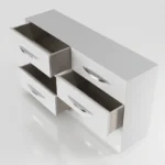 Mat Majesty White Bedroom Set with Light and Carmen Cases