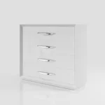 Mat Majesty White Bedroom Set with Light and Carmen Cases