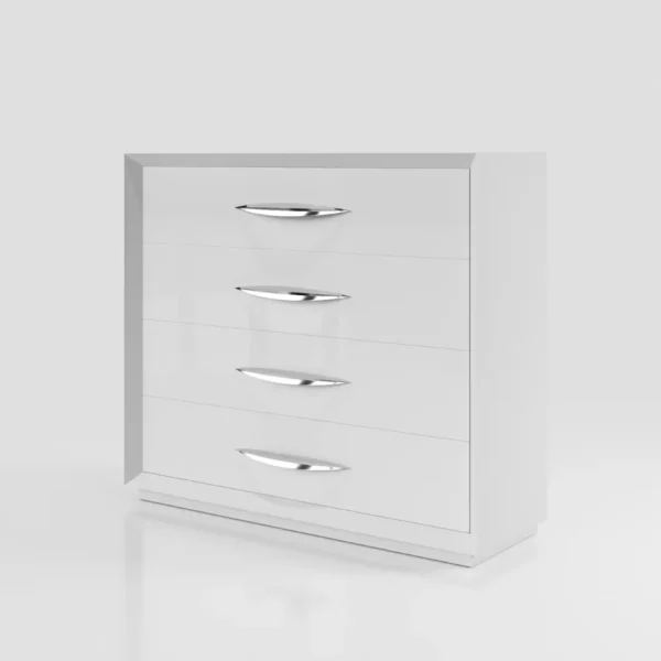 Mat Majesty White Bedroom Set with Light and Carmen Cases