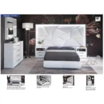 Mat Majesty White Bedroom Set with Light and Carmen Cases