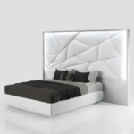 Mat Majesty White Bedroom Set with Light and Carmen Cases