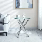 ET616 Glass Top End Table by Artisan Furniture