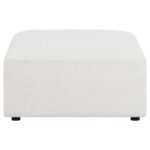 Freddie upholstered square ottoman pearl 551643 by coaster furniture Benches and Ottomans Mobilia Cleopatra 16 Freddie upholstered square ottoman pearl 551643 by coaster furniture 16