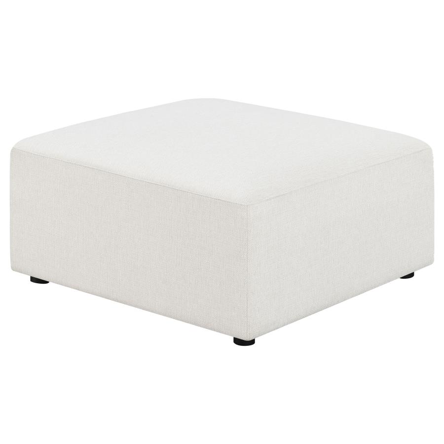 Freddie upholstered square ottoman pearl 551643 by coaster furniture