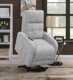 Tufted Upholstered Power Lift Recliner Grey 609402P by Coaster Furniture 32