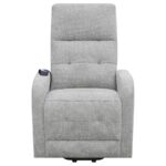 Tufted Upholstered Power Lift Recliner Grey 609402P by Coaster Furniture 36