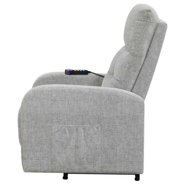 Tufted Upholstered Power Lift Recliner Grey 609402P by Coaster Furniture 24
