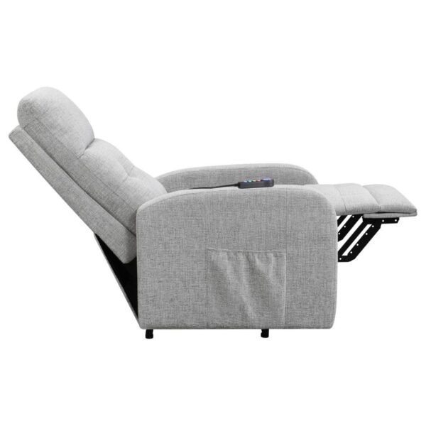 Tufted Upholstered Power Lift Recliner Grey 609402P by Coaster Furniture 25