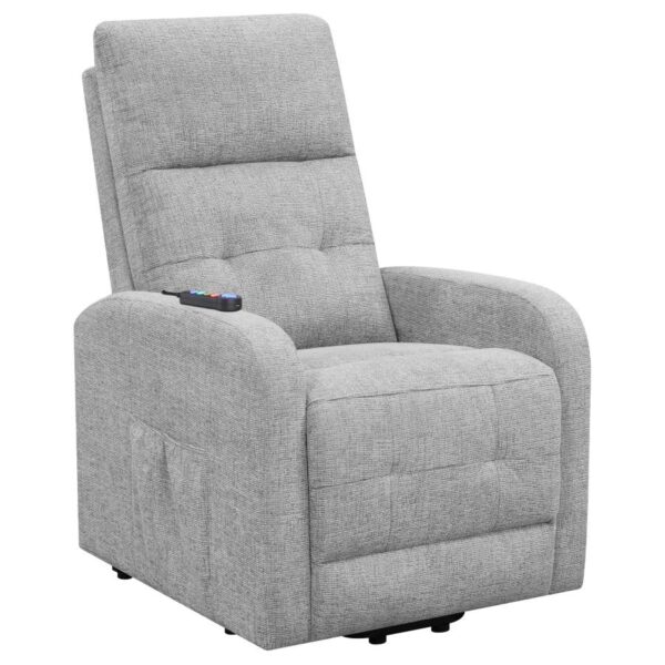 Tufted Upholstered Power Lift Recliner Grey 609402P by Coaster Furniture 19