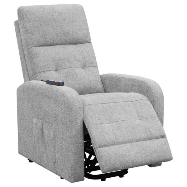 Tufted Upholstered Power Lift Recliner Grey 609402P by Coaster Furniture 21