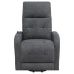 Tufted Upholstered Power Lift Recliner Charcoal 609403P by Coaster Furniture 38