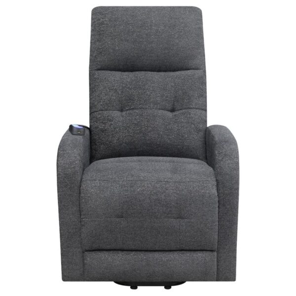 Tufted Upholstered Power Lift Recliner Charcoal 609403P by Coaster Furniture 23