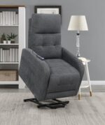 Tufted Upholstered Power Lift Recliner Charcoal 609403P by Coaster Furniture 34
