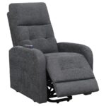 Tufted Upholstered Power Lift Recliner Charcoal 609403P by Coaster Furniture 36