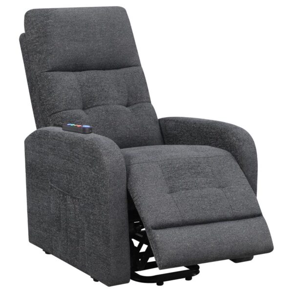 Tufted Upholstered Power Lift Recliner Charcoal 609403P by Coaster Furniture 21