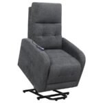Tufted Upholstered Power Lift Recliner Charcoal 609403P by Coaster Furniture 37