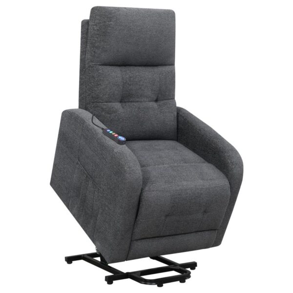 Tufted Upholstered Power Lift Recliner Charcoal 609403P by Coaster Furniture 22
