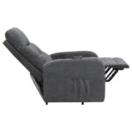 Tufted Upholstered Power Lift Recliner Charcoal 609403P by Coaster Furniture 42