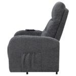 Tufted Upholstered Power Lift Recliner Charcoal 609403P by Coaster Furniture 43