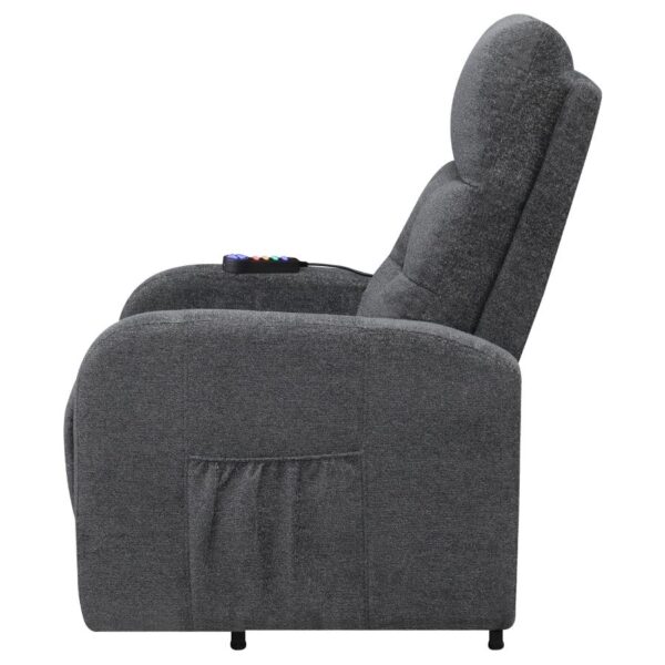 Tufted Upholstered Power Lift Recliner Charcoal 609403P by Coaster Furniture 28