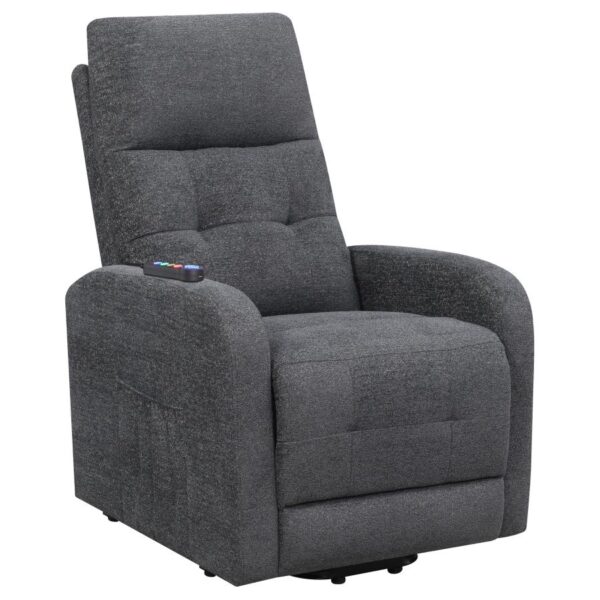 Tufted Upholstered Power Lift Recliner Charcoal 609403P by Coaster Furniture 24