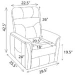 Power Lift Recliner with Storage Pocket Brown 609404P by Coaster Furniture 46