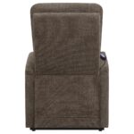 Power Lift Recliner with Storage Pocket Brown 609404P by Coaster Furniture 42