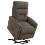 Power Lift Recliner with Storage Pocket Brown 609404P by Coaster Furniture 39