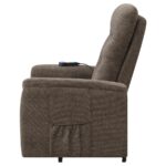 Power Lift Recliner with Storage Pocket Brown 609404P by Coaster Furniture 41