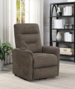 Power Lift Recliner with Storage Pocket Brown 609404P by Coaster Furniture 33