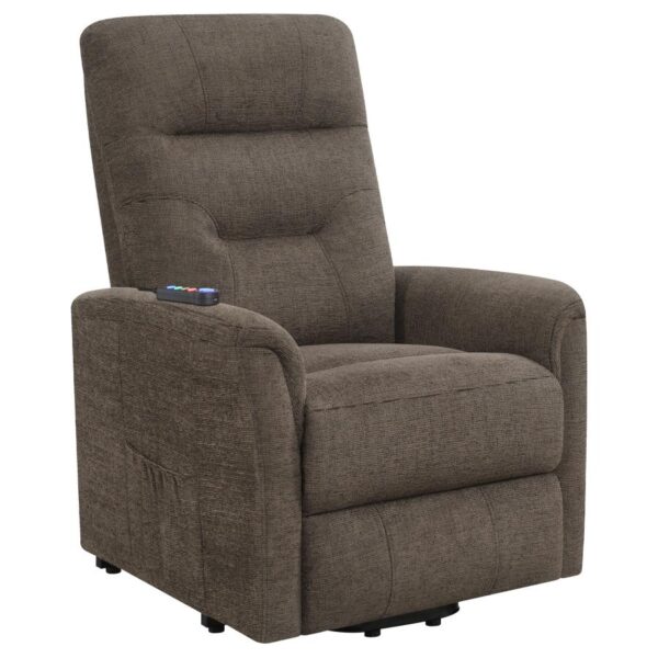 Power Lift Recliner with Storage Pocket Brown 609404P by Coaster Furniture 21