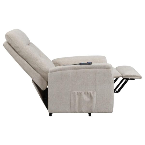 Power Lift Recliner with Storage Pocket Beige 609405P by Coaster Furniture 24