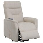 Power Lift Recliner with Storage Pocket Beige 609405P by Coaster Furniture 36